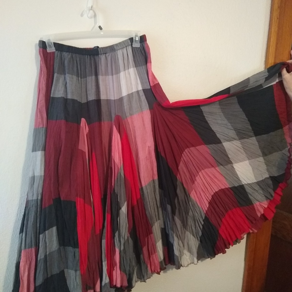 Red Plaid Skirt